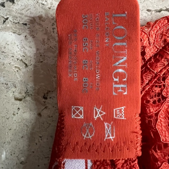 Lounge Burnt Orange Lace Balcony Bra Size 30C - Picture 6 of 6